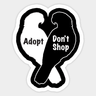 Parrot Rescue Adoption Don't Shop Sticker